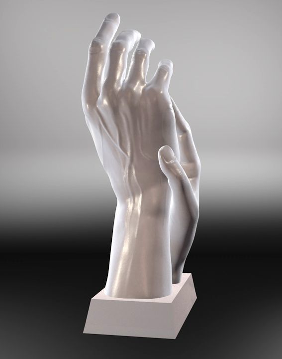 Hands hand sculpture 3D print model_1