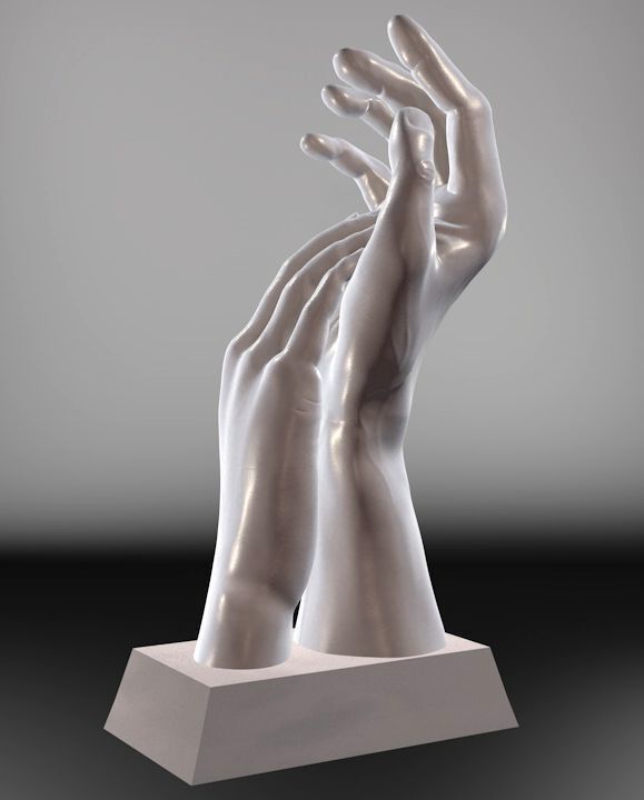 Hands hand sculpture 3D print model_6