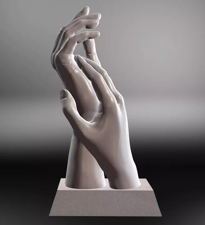 Hands hand sculpture 3D print model_0