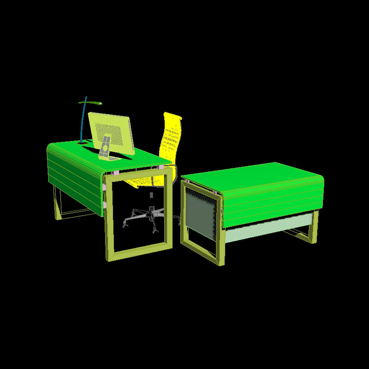 cabinet table 6 3D model_2