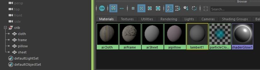 Minimalistic Crib Low-poly 3D model_6