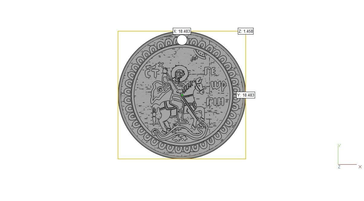 PENDANT ST GEORGE AND THE DRAGON 3D model_3