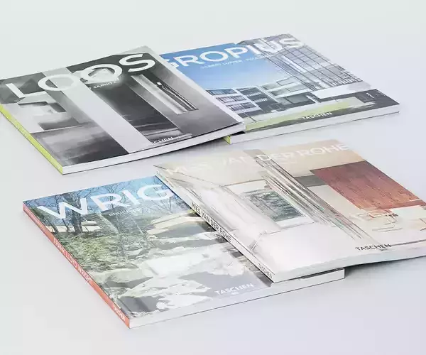 Set of 9 Taschen Books 3D model