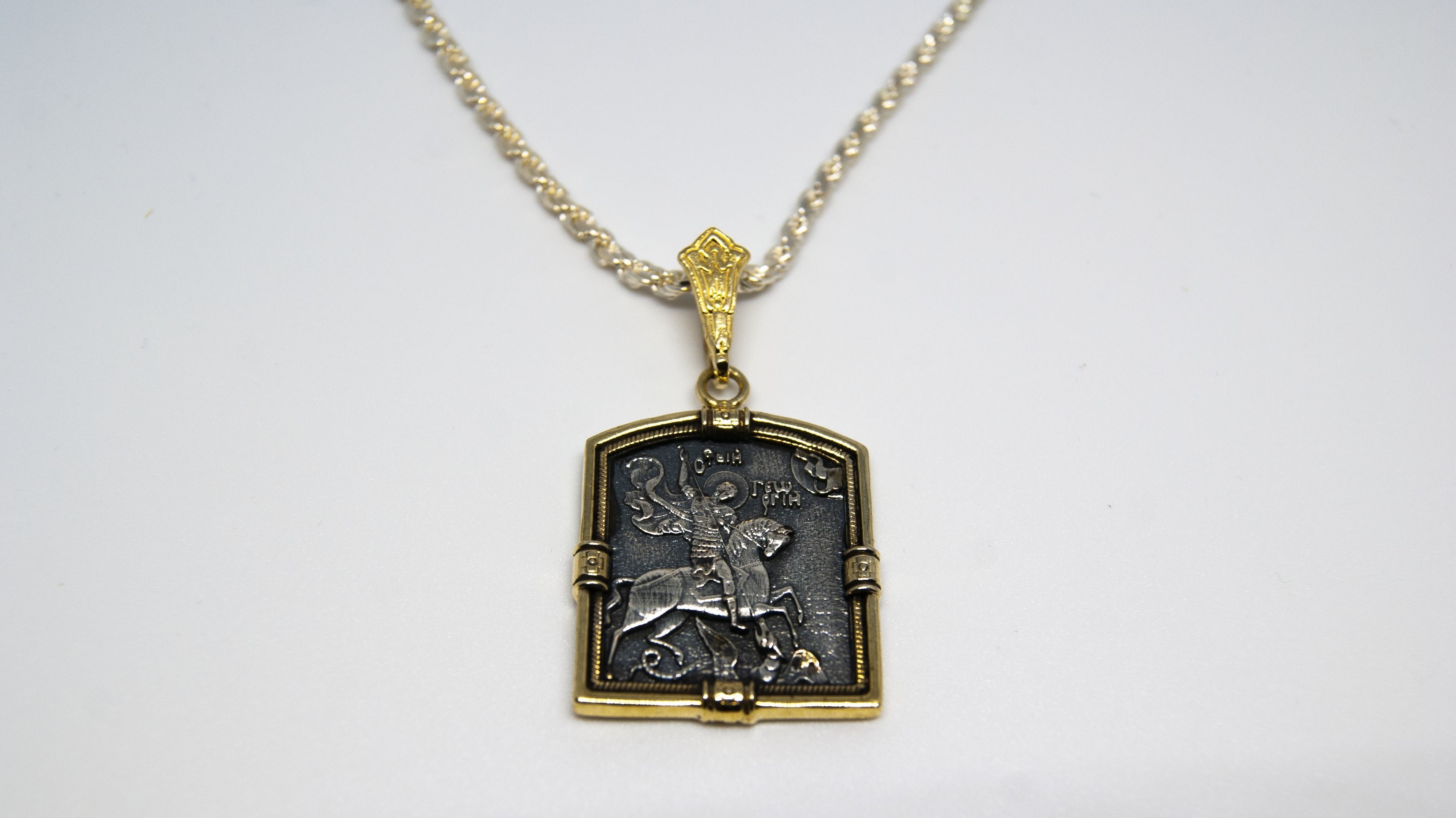 PENDANT ST GEORGE AND THE DRAGON 3D print model_4