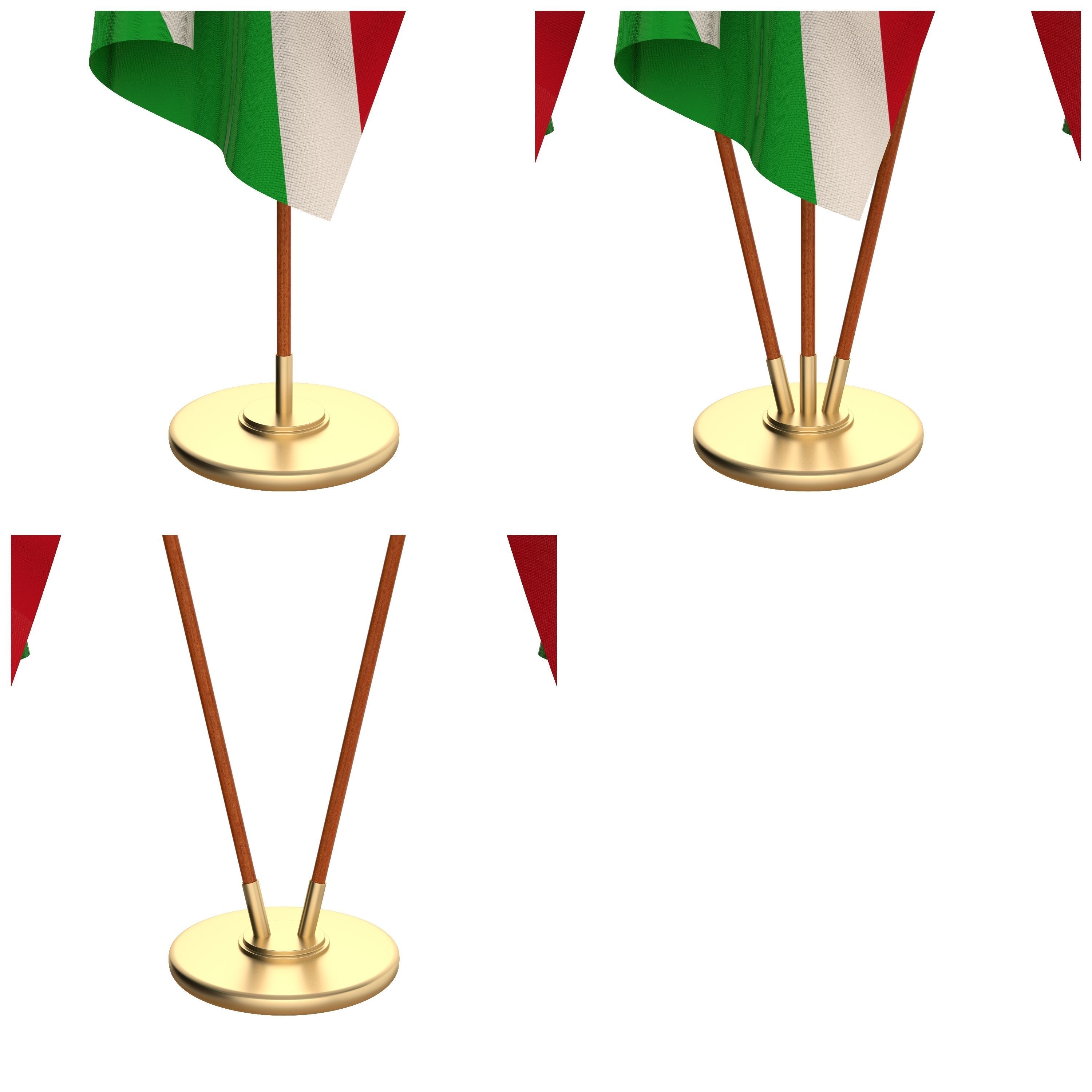Burundi Flag Pack 3D model_2