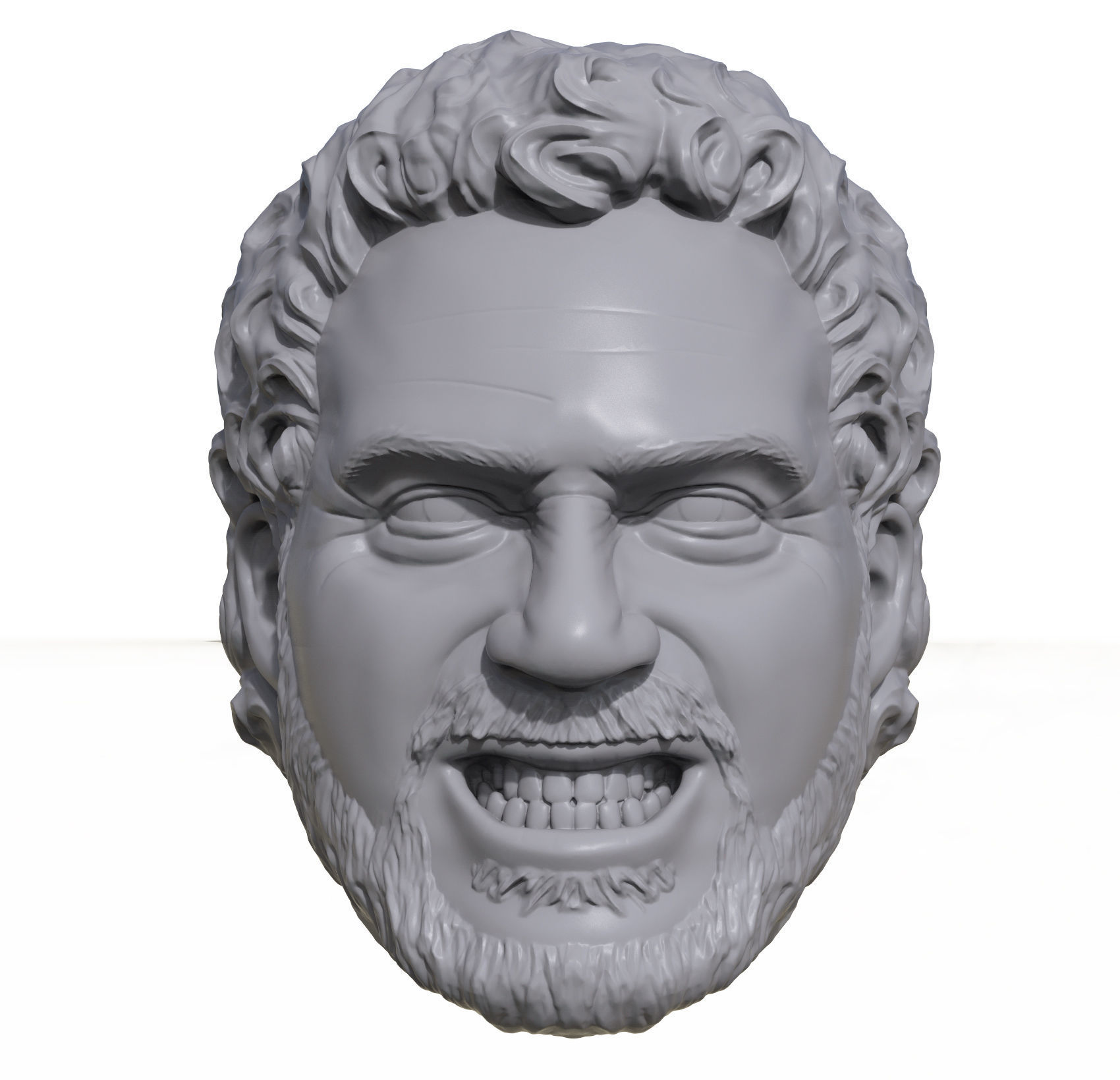 Greek God guy 3D printable portrait sculpture 3D print model_9