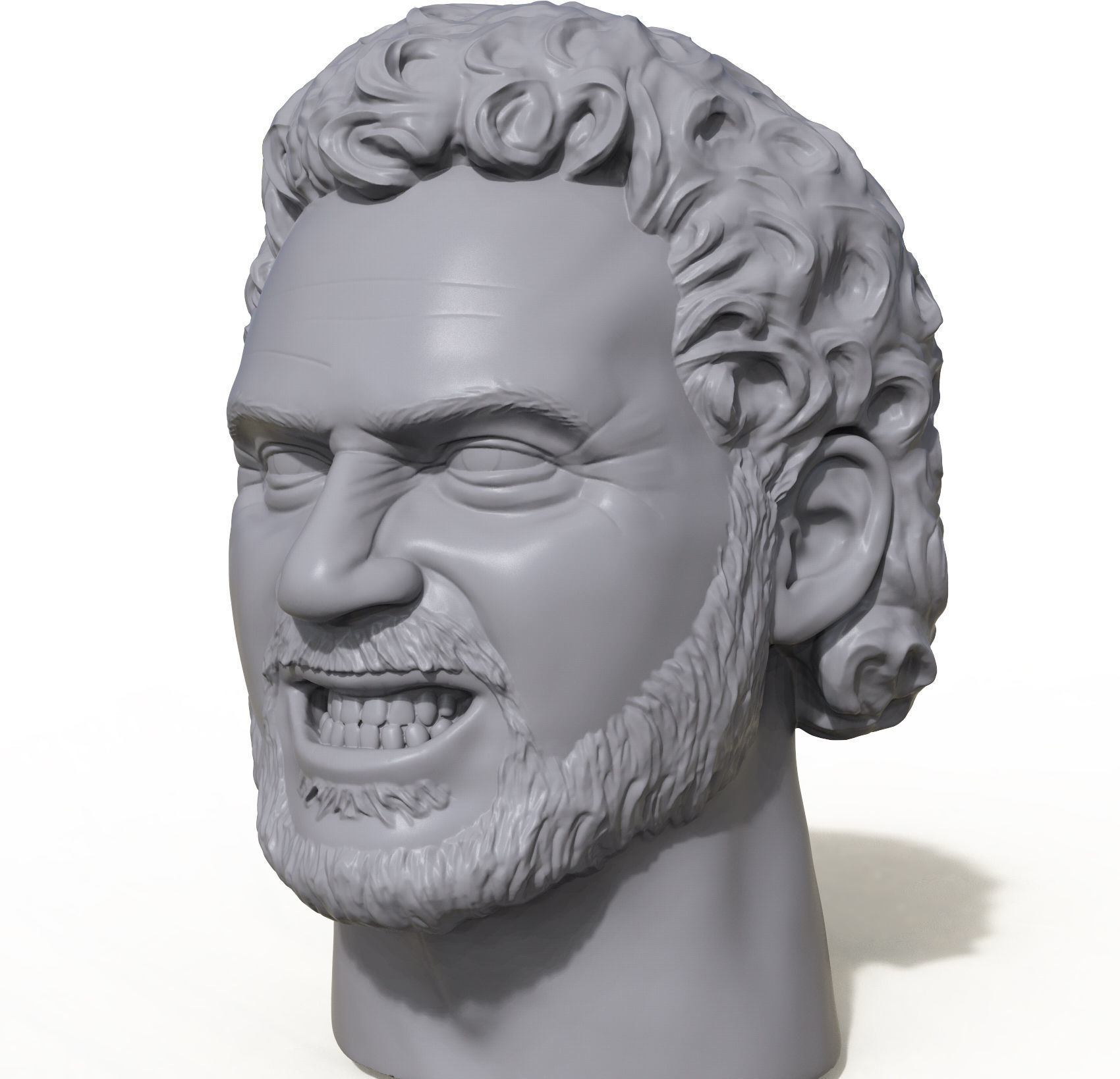 Greek God guy 3D printable portrait sculpture 3D print model_1