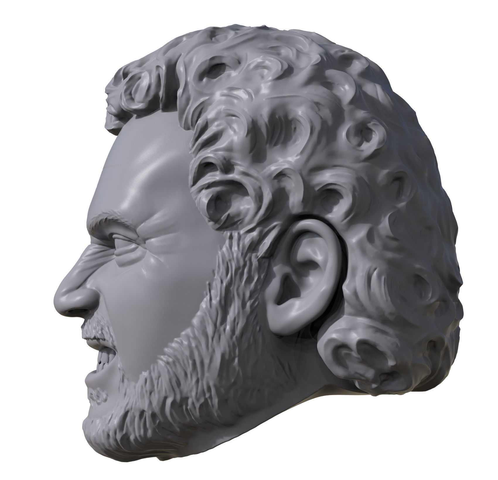 Greek God guy 3D printable portrait sculpture 3D print model_8
