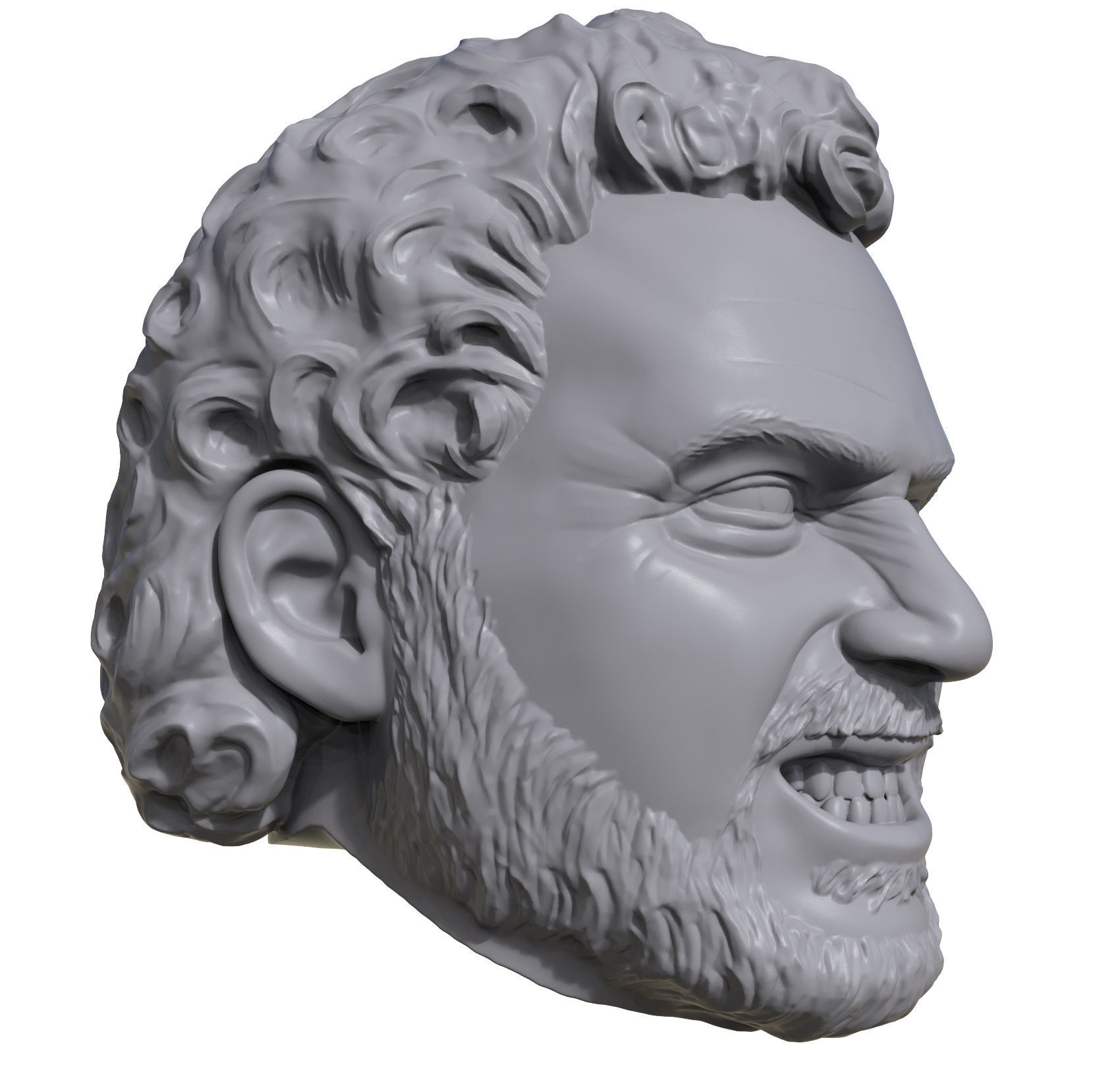Greek God guy 3D printable portrait sculpture 3D print model_10