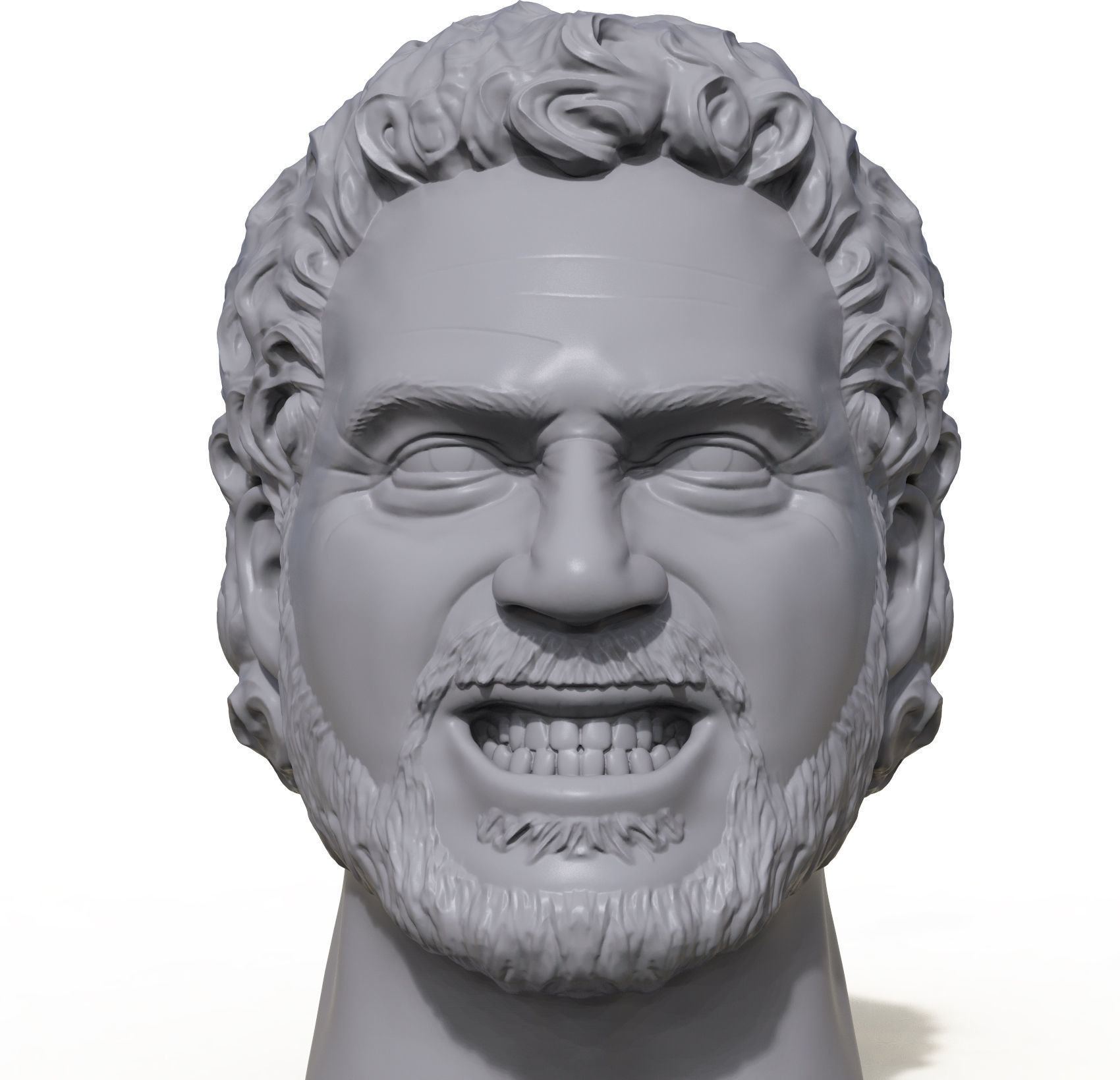 Greek God guy 3D printable portrait sculpture 3D print model_3