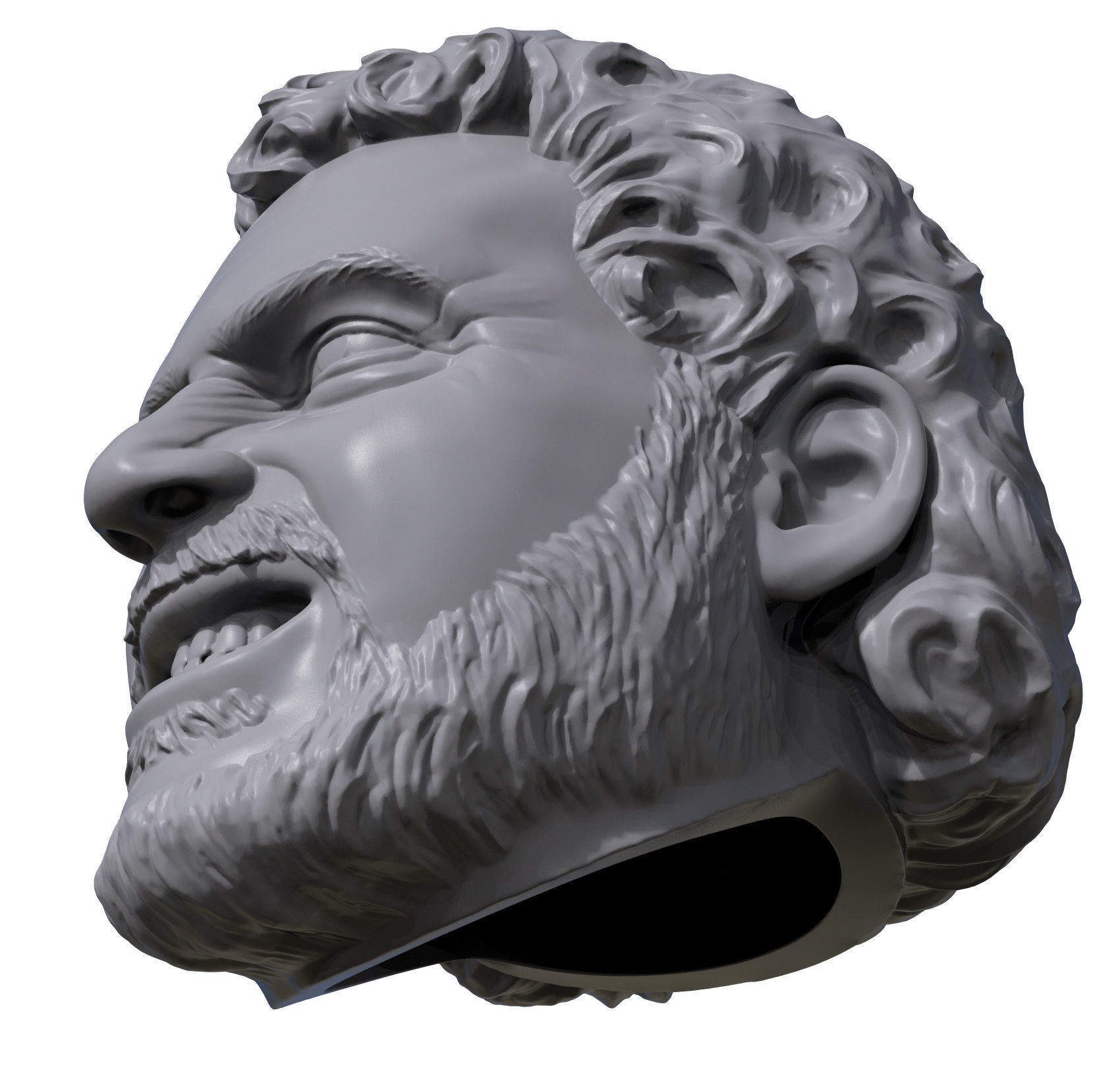 Greek God guy 3D printable portrait sculpture 3D print model_7
