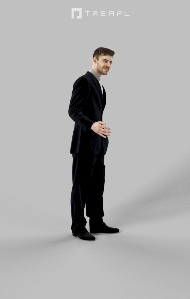 5x BUSINESS MAN WALKING VOL01 SCANNED 3D Model Collection_3