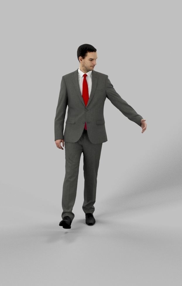 5x BUSINESS MAN WALKING VOL01 SCANNED 3D Model Collection_36