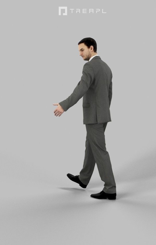 5x BUSINESS MAN WALKING VOL01 SCANNED 3D Model Collection_32