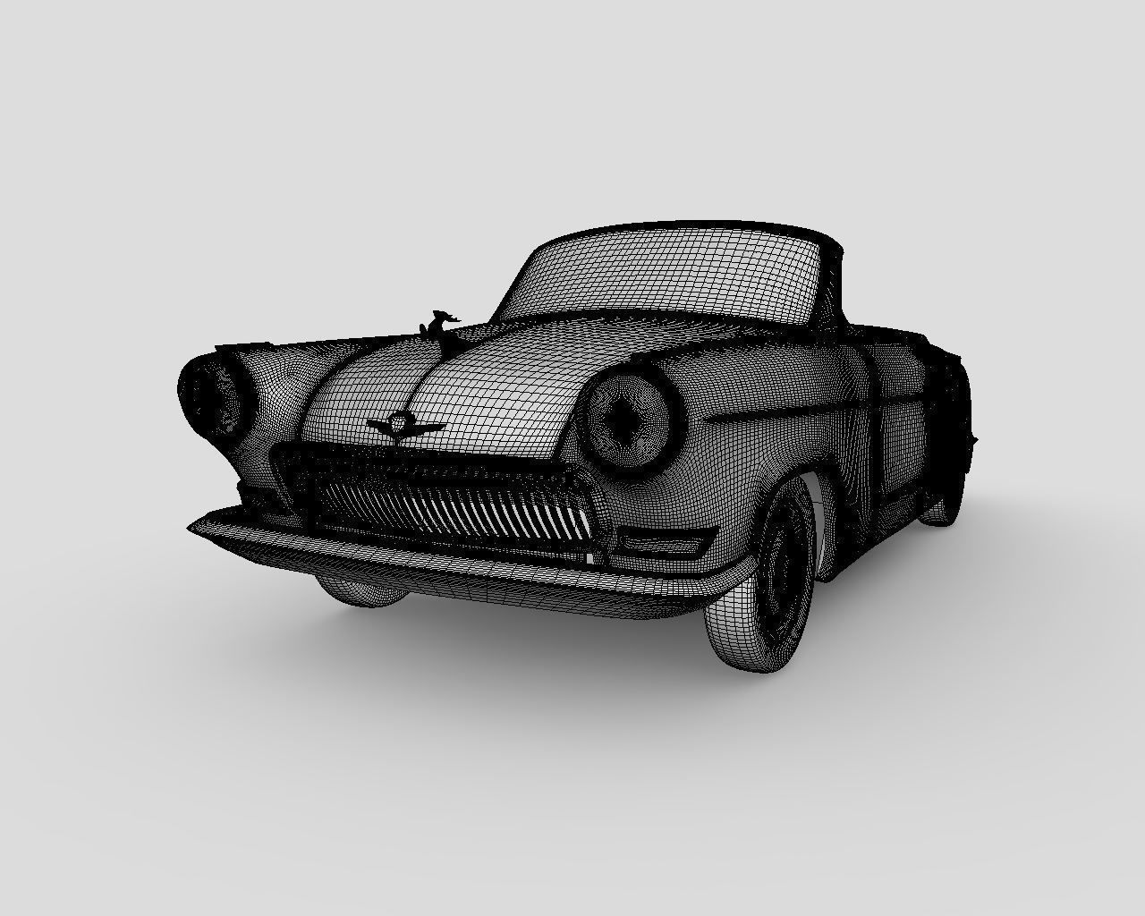 GAZ 21 Volga coupe 3D model_4
