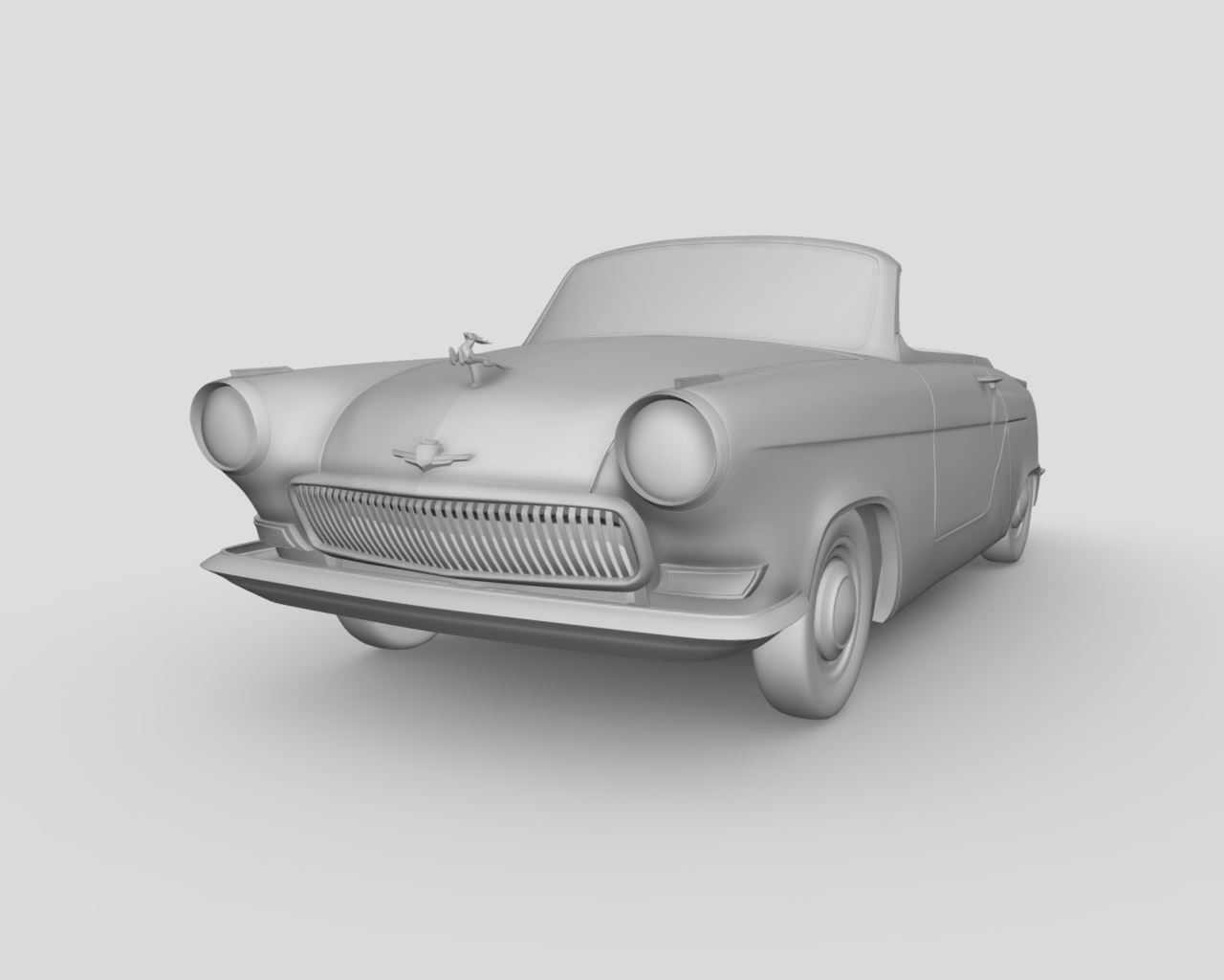 GAZ 21 Volga coupe 3D model_1