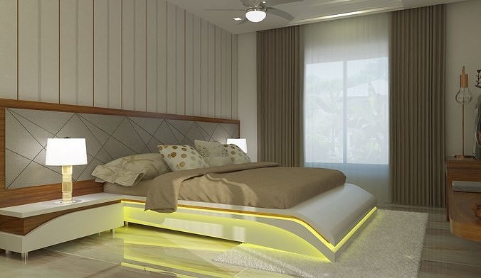 BEDROOM modern design in chennai Free 3D model