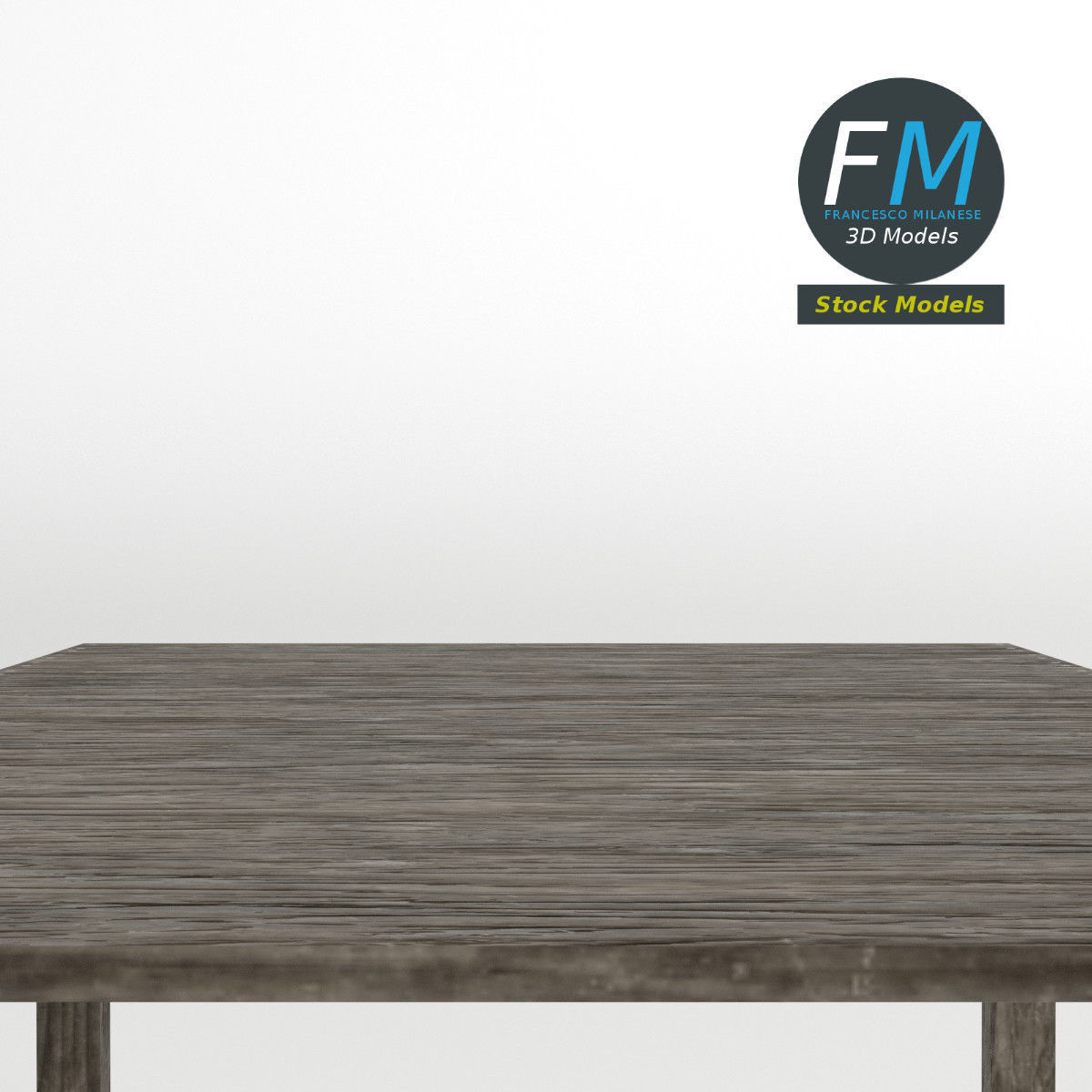 Wooden pier module 3D model_3