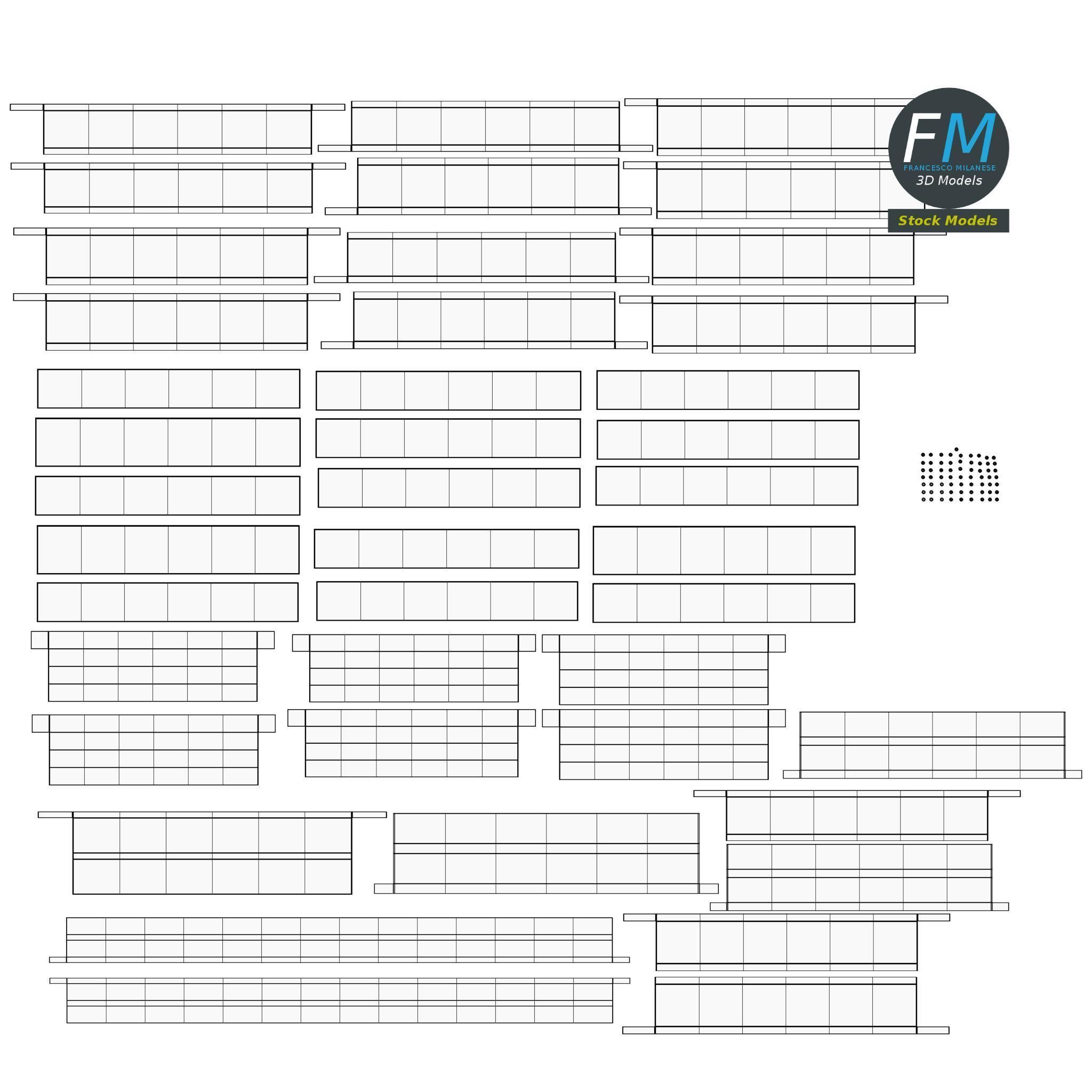 Wooden pier module 3D model_11