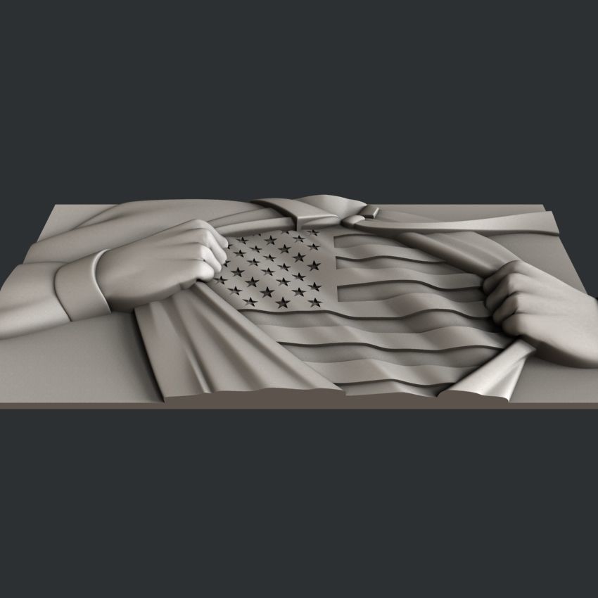 3d STL models for CNC router USA 3D model_3