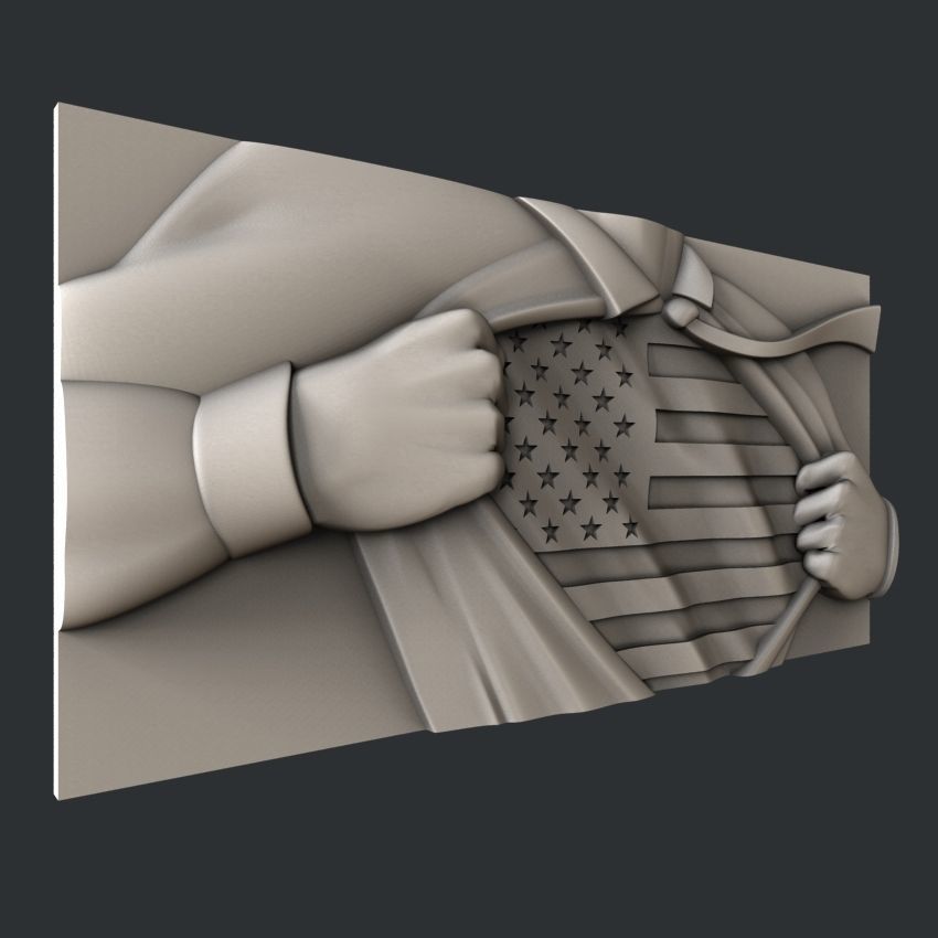 3d STL models for CNC router USA 3D model_1