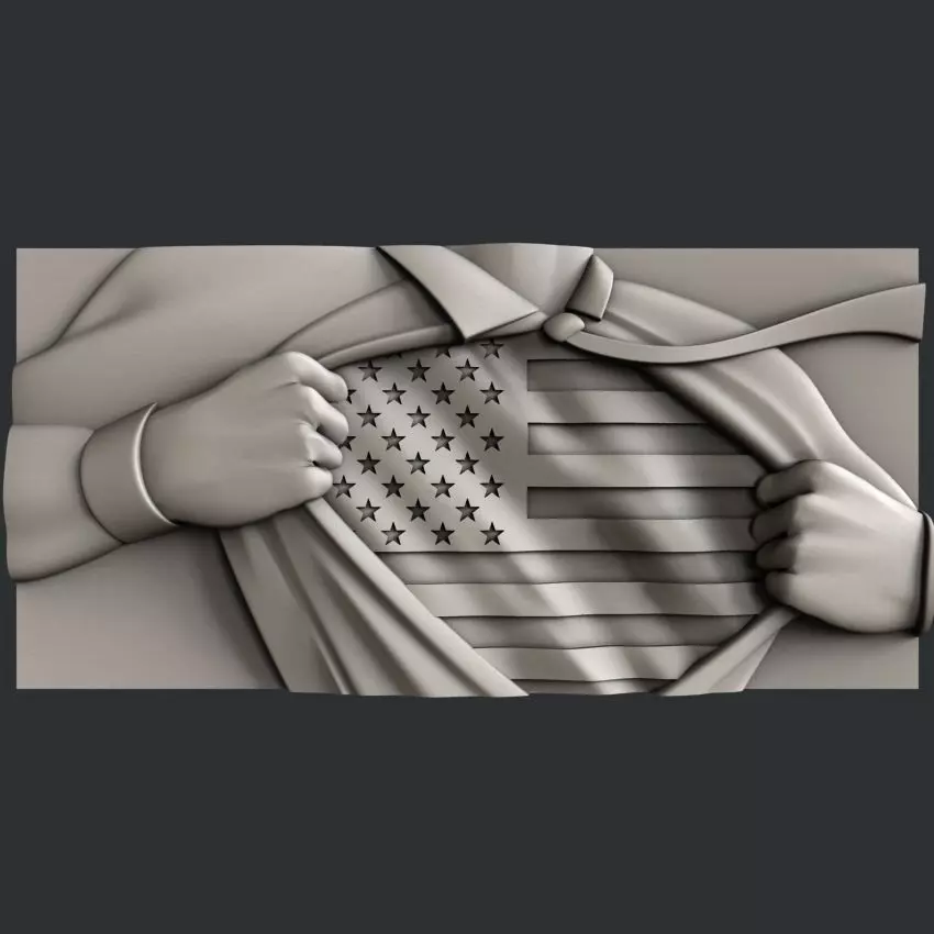 3d STL models for CNC router USA 3D model_0