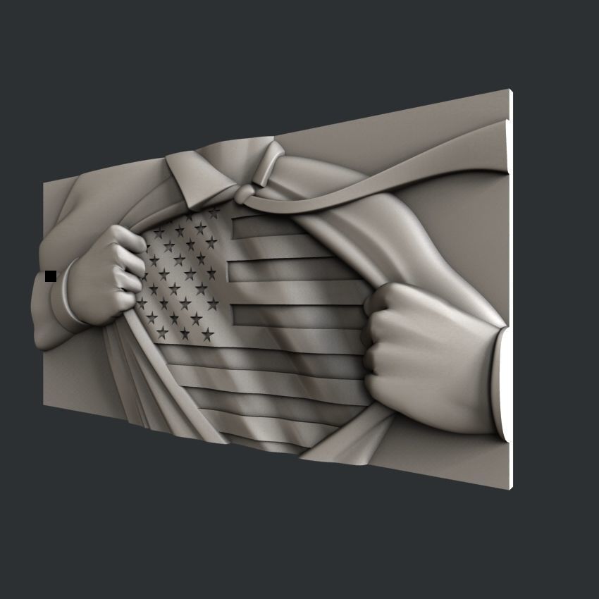 3d STL models for CNC router USA 3D model_2
