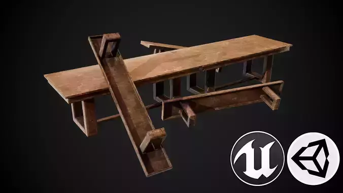 Dinette wooden workbench