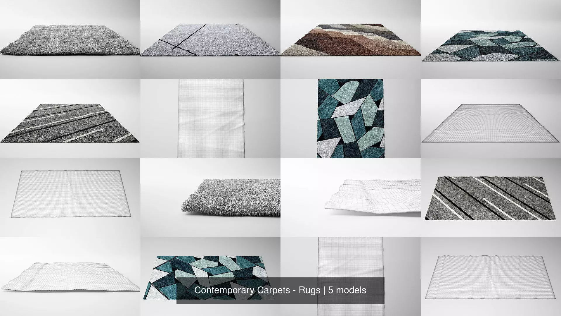 Contemporary Carpets - Rugs 3D Model Collection_0