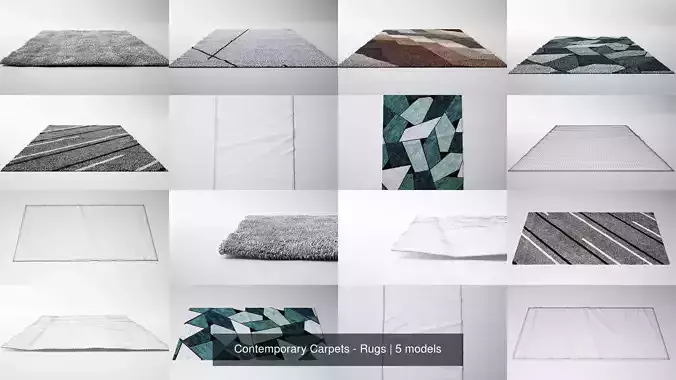 Contemporary Carpets - Rugs 3D Model Collection