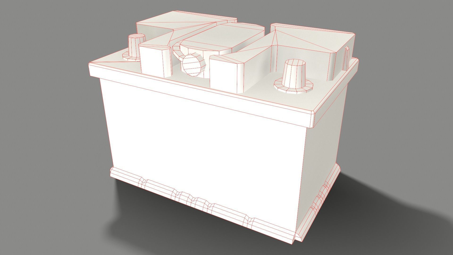 PBR Car Battery - Black Low-poly 3D model_21