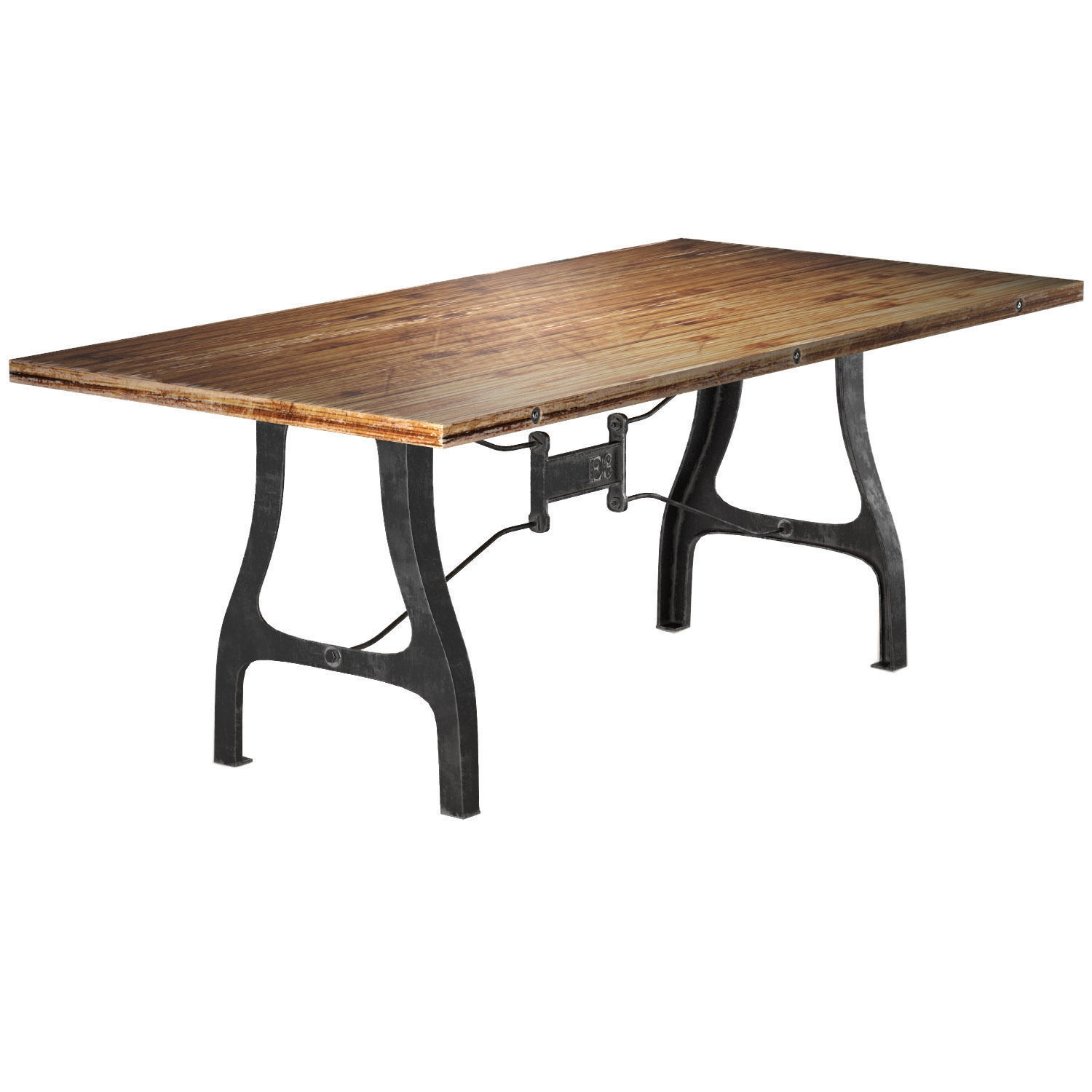 Nuevo V4 A-Leg Small Dining Table with Reclaimed Wood Top 3D model_3