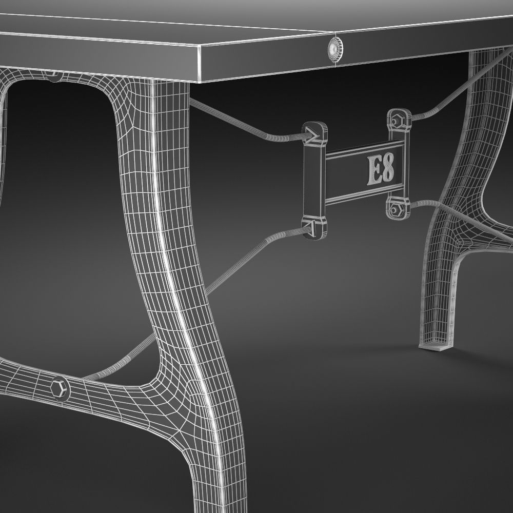 Nuevo V4 A-Leg Small Dining Table with Reclaimed Wood Top 3D model_4