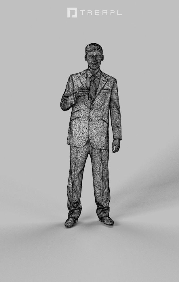 5x BUSINESS MAN STANDING  VOL01 Scanned 3D Model Collection_9
