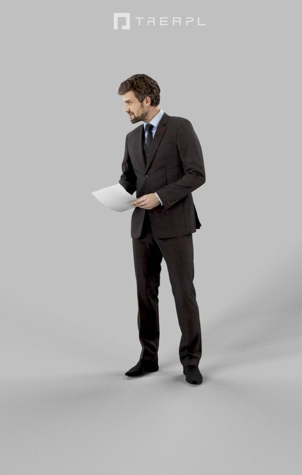 5x BUSINESS MAN STANDING  VOL01 Scanned 3D Model Collection_36