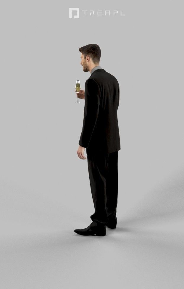 5x BUSINESS MAN STANDING  VOL01 Scanned 3D Model Collection_4