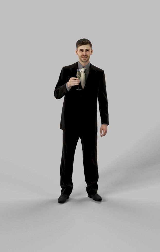 5x BUSINESS MAN STANDING  VOL01 Scanned 3D Model Collection_6