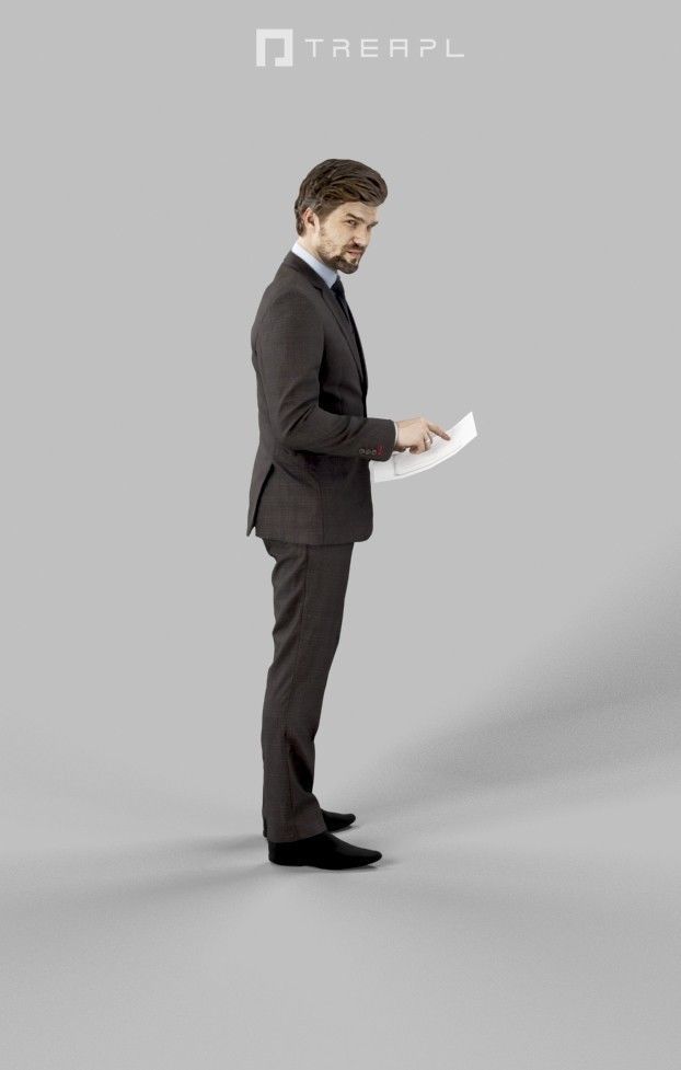 5x BUSINESS MAN STANDING  VOL01 Scanned 3D Model Collection_31