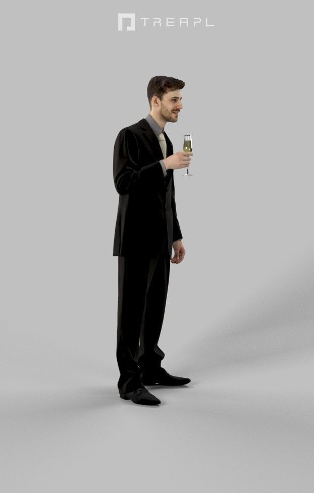 5x BUSINESS MAN STANDING  VOL01 Scanned 3D Model Collection_1