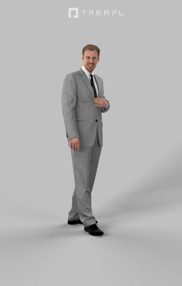 5x BUSINESS MAN STANDING  VOL01 Scanned 3D Model Collection_10