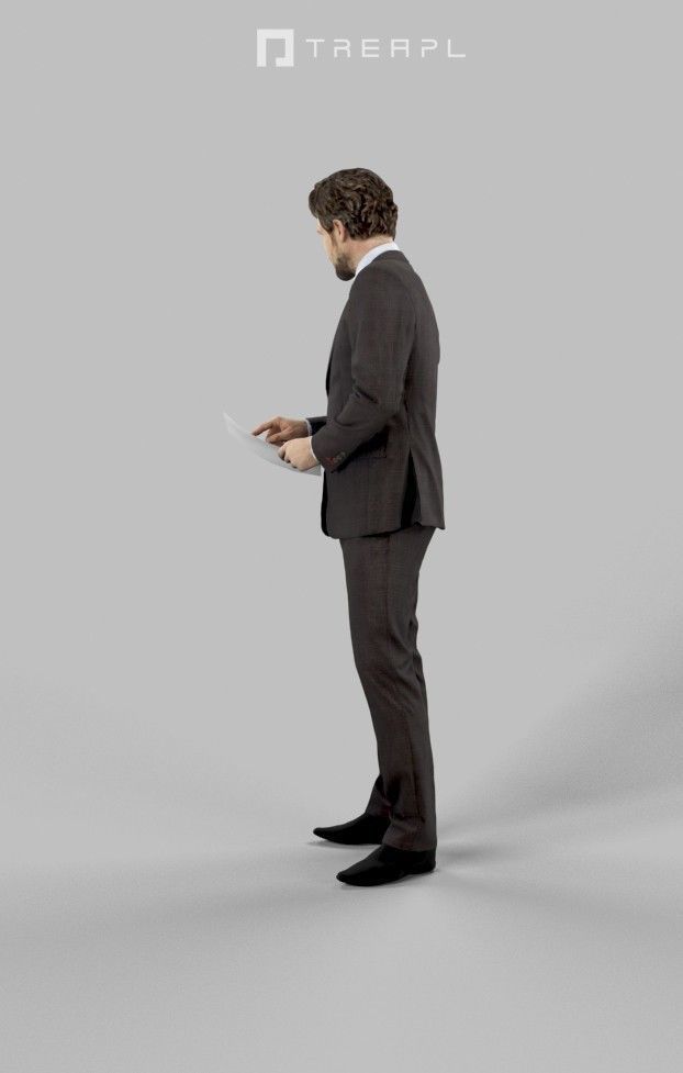 5x BUSINESS MAN STANDING  VOL01 Scanned 3D Model Collection_30