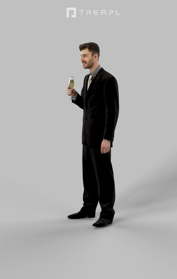 5x BUSINESS MAN STANDING  VOL01 Scanned 3D Model Collection_7