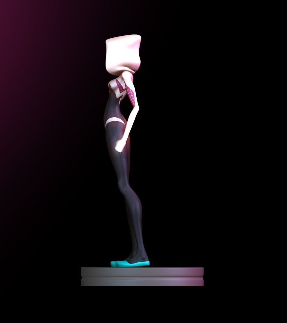 Spider-Gwen 3D person from spider verse 3D print model_10
