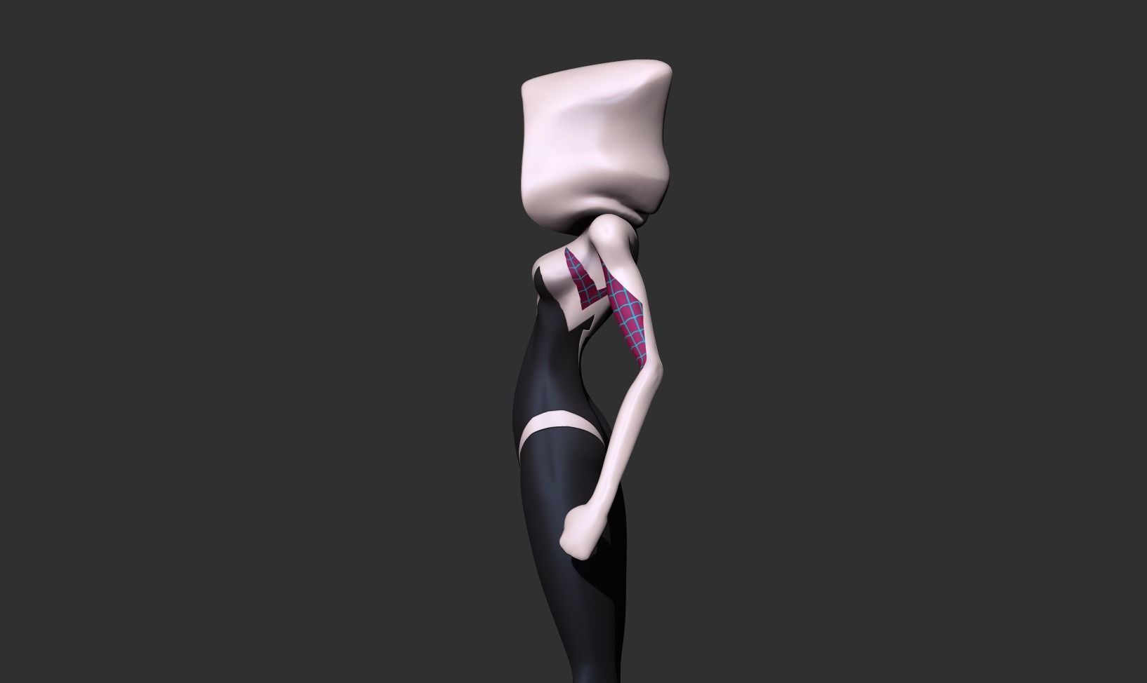 Spider-Gwen 3D person from spider verse 3D print model_20