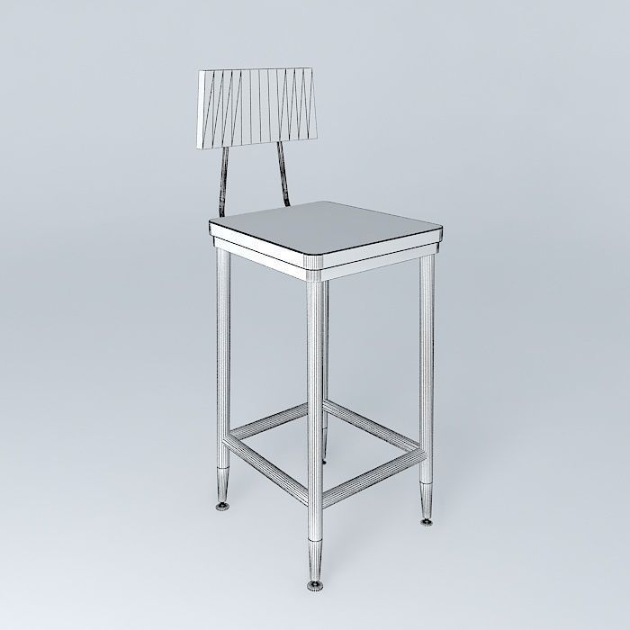 Bar Stool Free 3D model_3