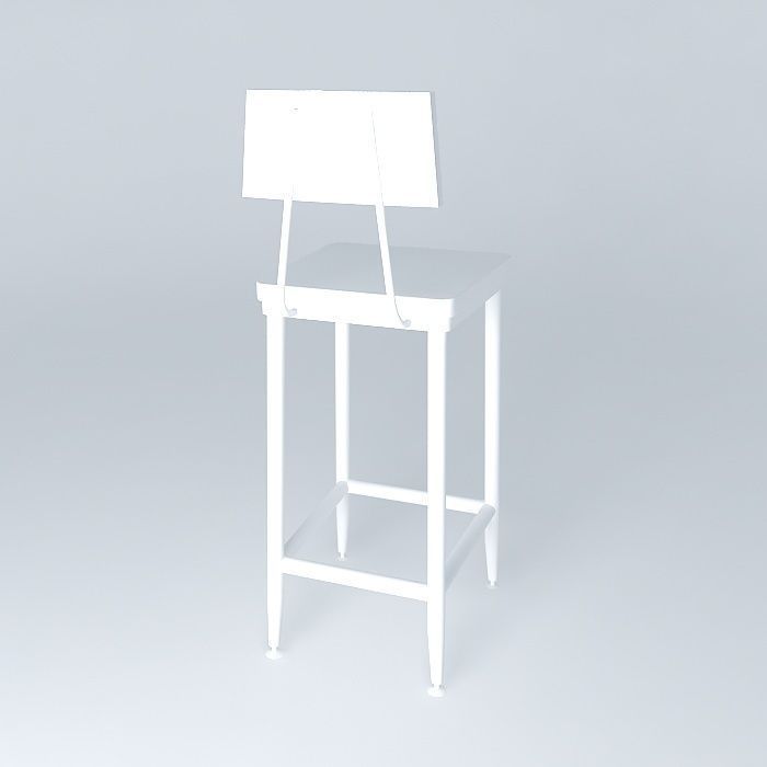 Bar Stool Free 3D model_1