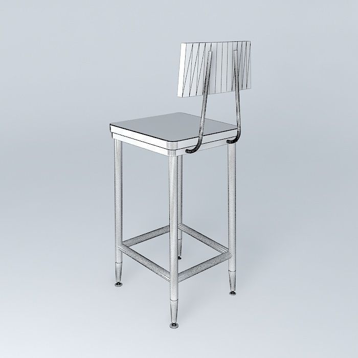 Bar Stool Free 3D model_4