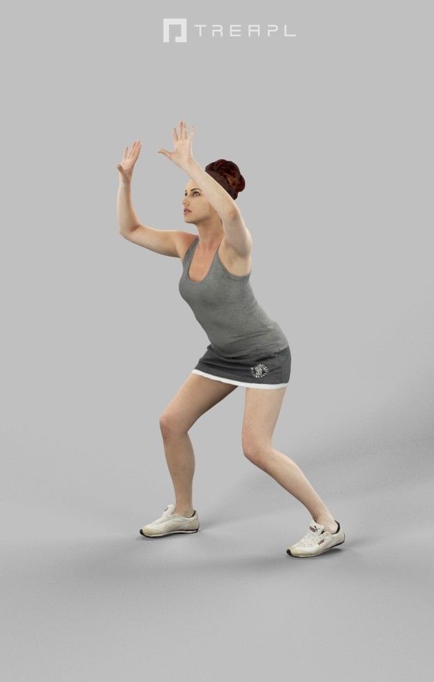 5x SPORT MAN WOMAN PEOPLE VOL02 SCANNED 3D Model Collection_7