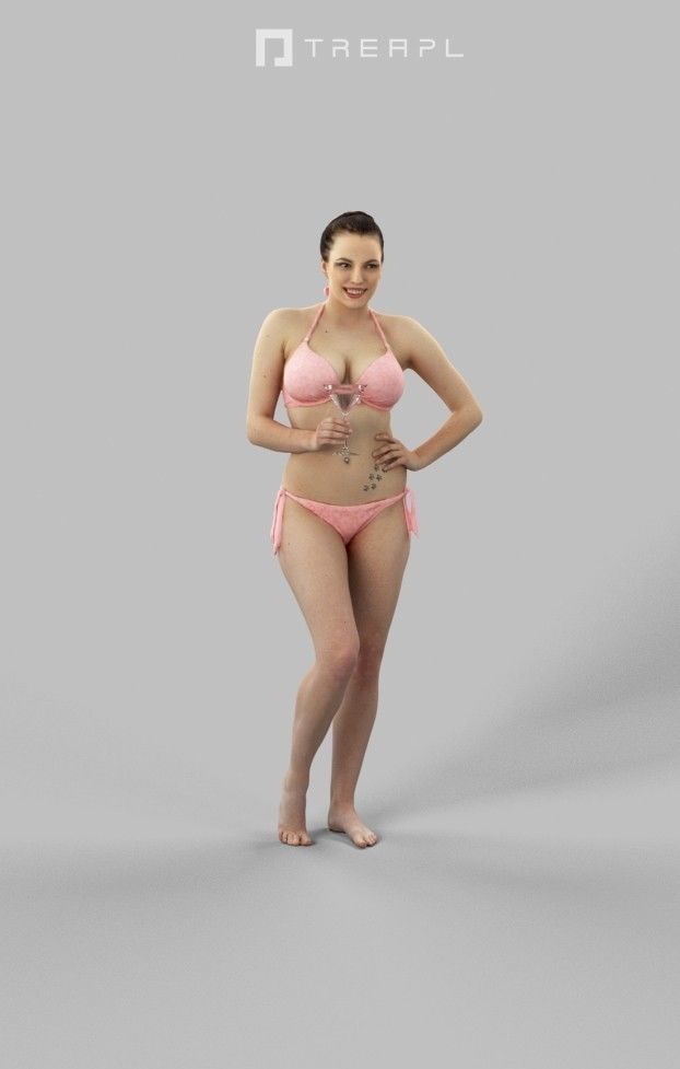 5x BEACH MAN WOMAN VOL01 SCANNED 3D Model Collection_1