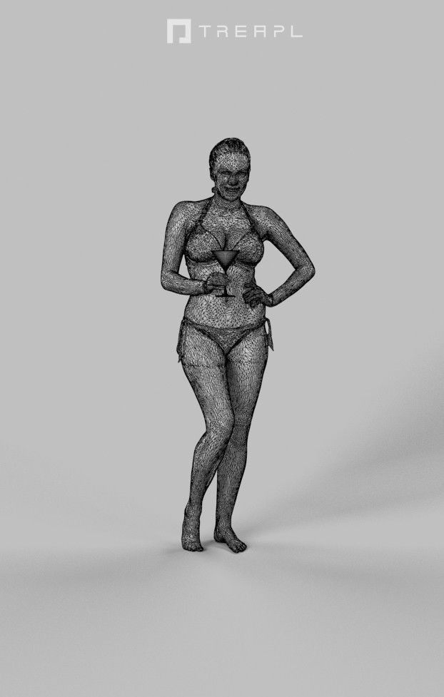 5x BEACH MAN WOMAN VOL01 SCANNED 3D Model Collection_5